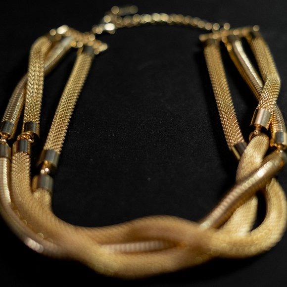 3 Layer Gold Necklace - Picture 2 of 3